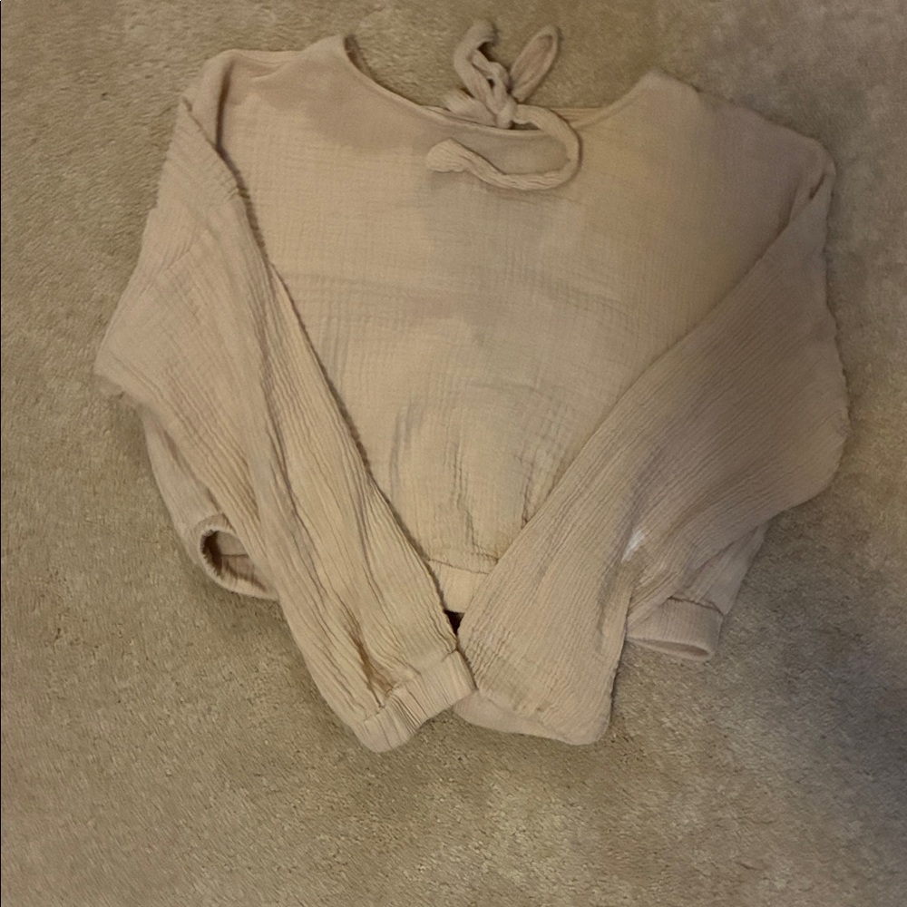 Bella Dahl Cream Textured Blouse